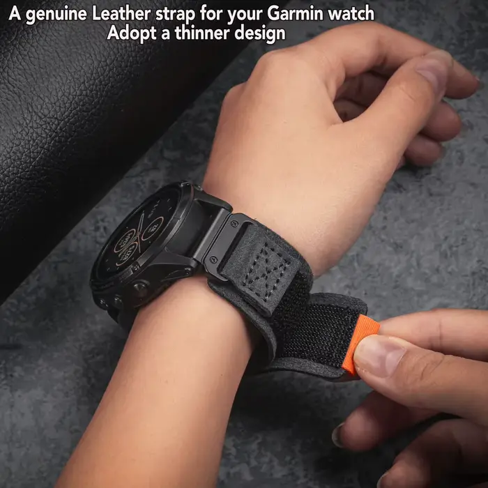 JAMEKER pour bracelet de montre en cuir Garmin Quickfit 20 22 26mm