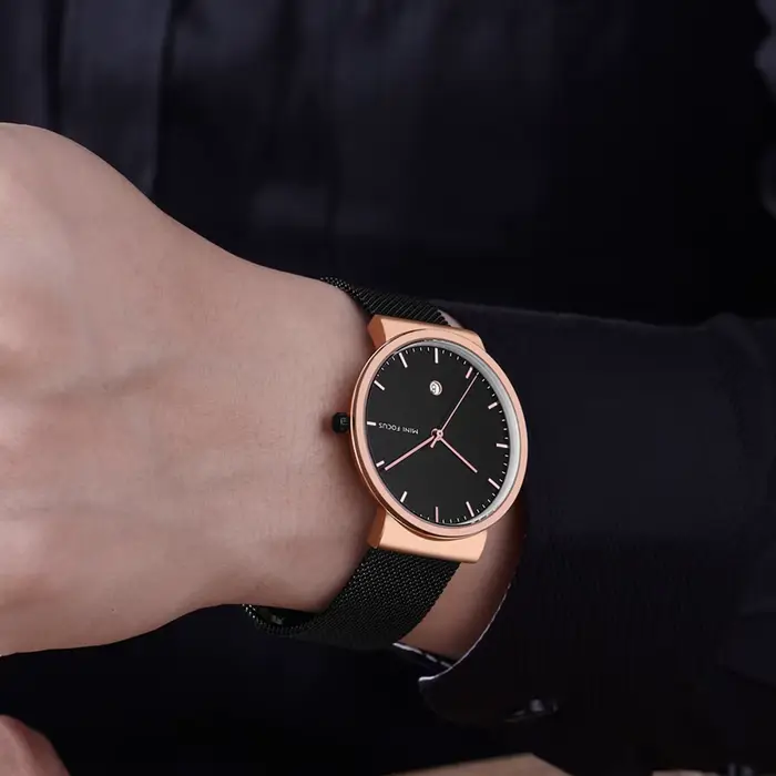 Nouvelle montre de mode homme haute qualité luxe acier inoxydable étanche classique quartz montre-bracelet homme grand cadran