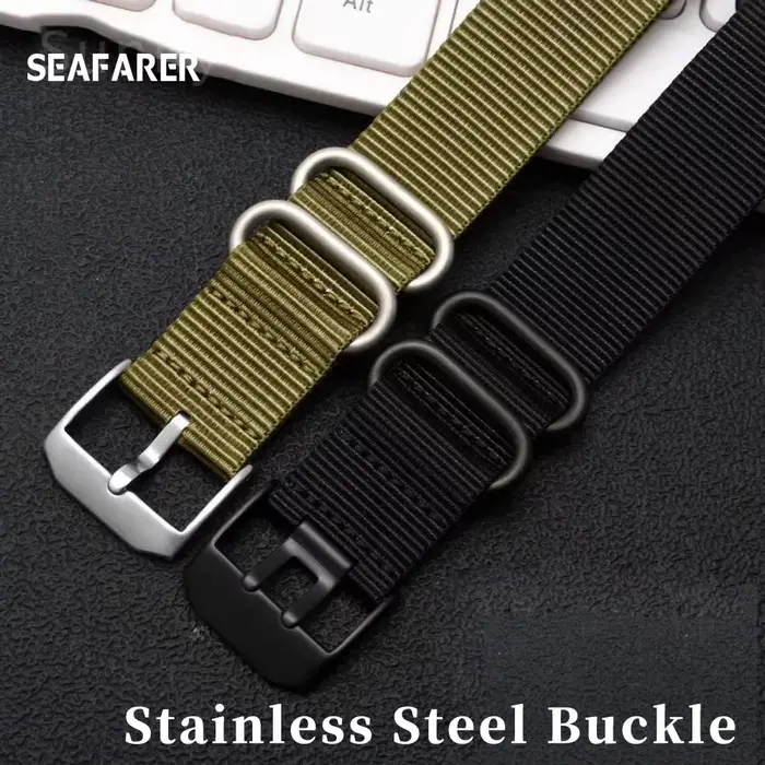 Bracelet de montre en nylon perlon pour homme résistant à l'eau compatible avec Shoox 3051 et 3150 pour activités sportives et occasions spéciales