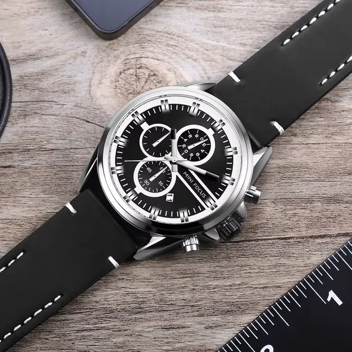 Nouvelle montre à quartz Daniel Gorman pour hommes, chronographe, luxe, bracelet en cuir, décontractée, étanche, lumineuse, élégante pour différentes occasions