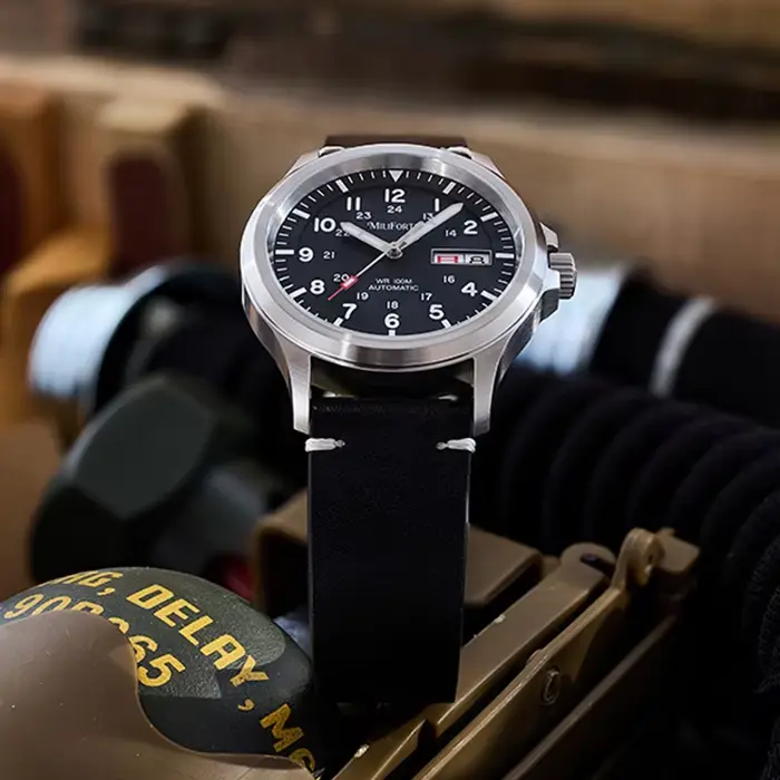 Montre de terrain militaire Milifortic 39mm M097 NH36 mouvement mécanique automatique calendrier saphir hommage montres étanches pour hommes