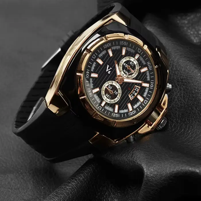 V6 marque de luxe armée montre militaire hommes
