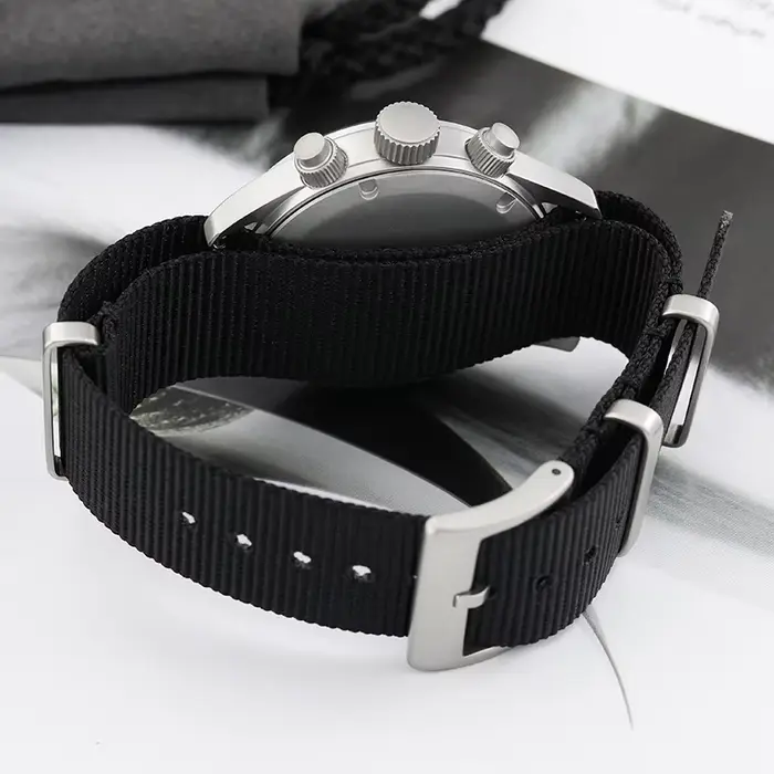 Militado ML1868 montre VK61 mouvement à Quartz 100m montres étanches hommes en acier inoxydable chronographe saphir cristal montre-bracelet
