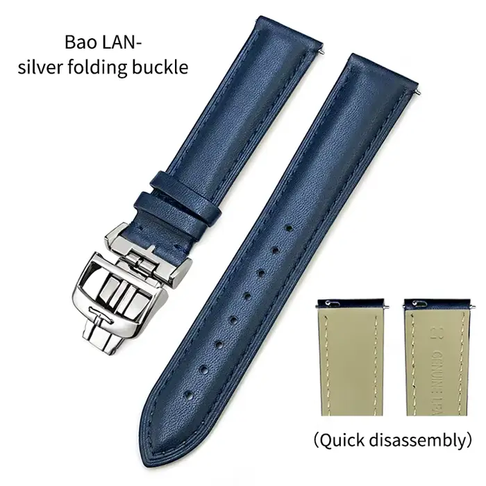 Bracelet de montre en cuir véritable, 19mm, 20mm, 21mm, 22mm, pour la série Jaeger-LeCoultre, noir, 