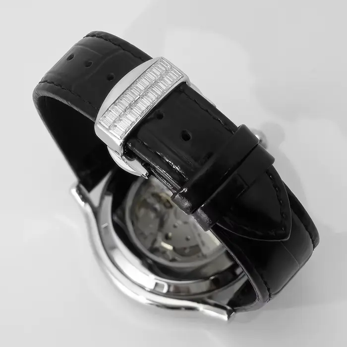 Montres automatiques pour hommes avec zircone cubique CZ