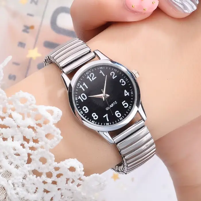 Montres couple mode et décontracté avec cadran à marqueurs de chiffres arabes pour homme et femme occasions spéciales