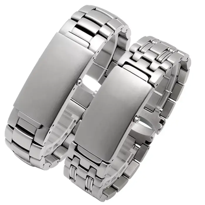 Bracelet de montre en acier inoxydable solide pour homme