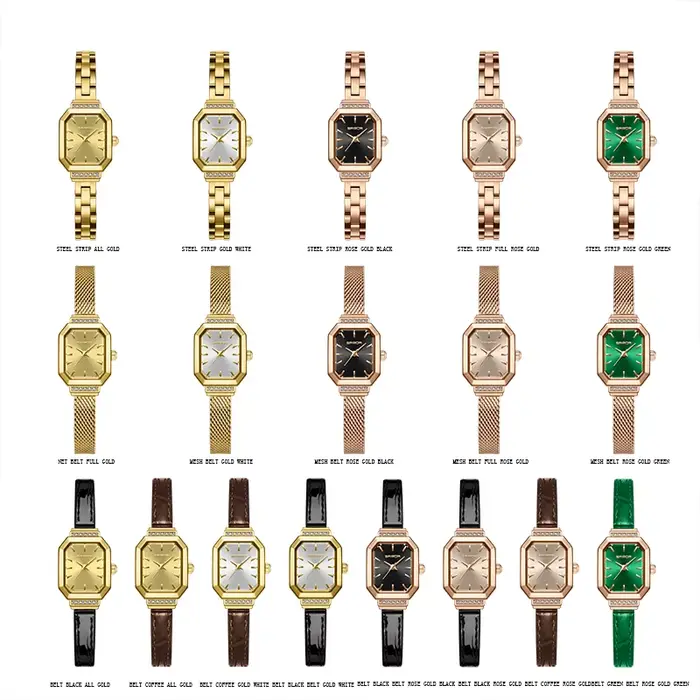 Nouvelle montre pour femme à la mode avec Bracelet en or Vintage et luxe