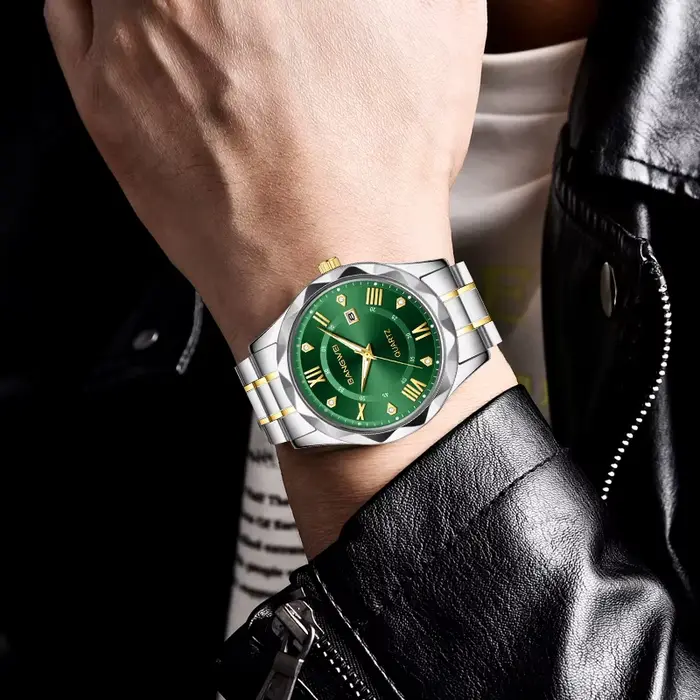 Montre de luxe LIGE BangWei, montre-bracelet à quartz pour homme, style business décontracté, bracelet en acier inoxydable, étanche, date automatique, Reloj Hombre + boîte