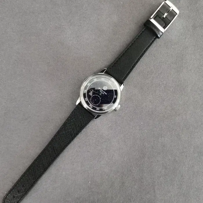 Montre LOBINNI automatique pour hommes avec mouvement mécanique ST17 boîtier acier inoxydable bracelet cuir occasionnels élégants