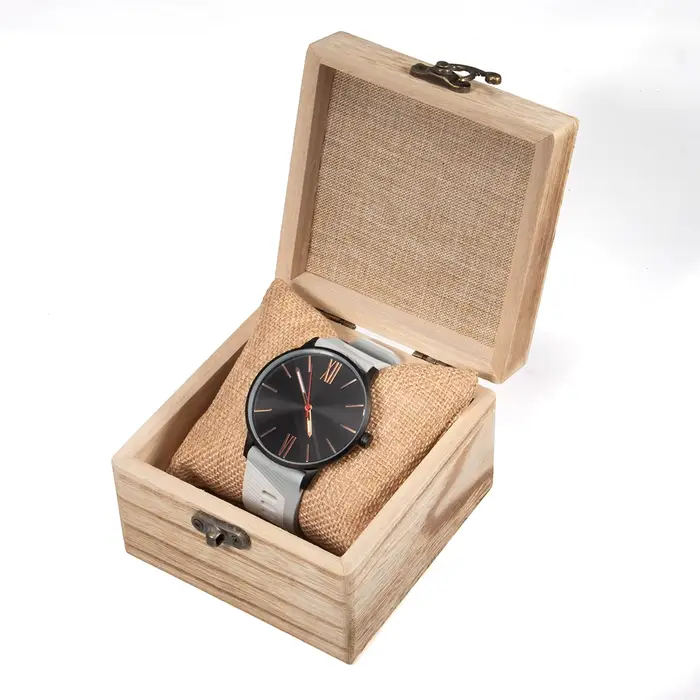 Étui à montre en bois pour homme et femme