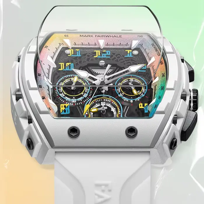 Mark Fairwhale nouvelle montre de mode décontractée pour hommes cadran Cool conception en forme de Tonneau étanche