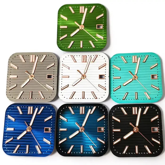 Cadran de montre carré rayé sans logo 29