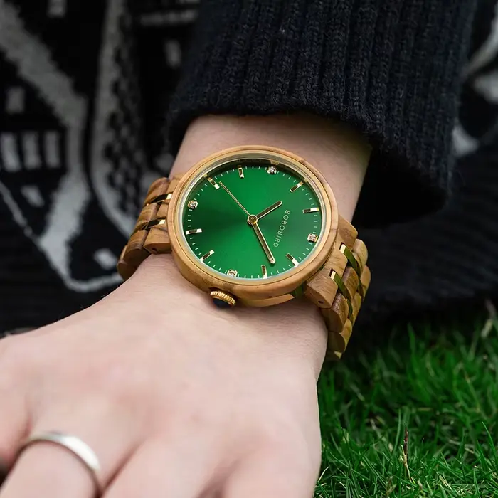 BOBO BIRD – Montre à Quartz en bois d'olive pour femmes, décontractée, à la mode, cadeau d'anniversa