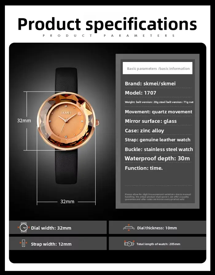 Nouvelle montre à quartz pour femme 2025 : cadran floral 3D