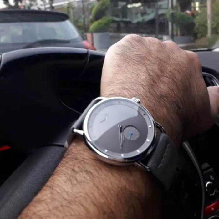 Montre décontractée hommes marque ONOLA montre-bracelet à quartz simple étanche en cuir homme