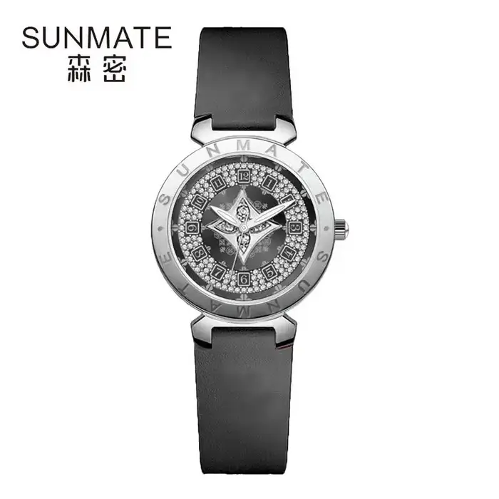 SUNMATE montre à quartz pour femme luxueuse et exquise