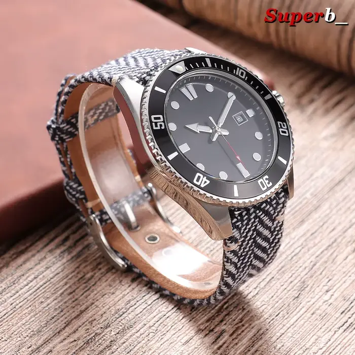 Bracelet en tissu tissé pour Omega pour Seiko