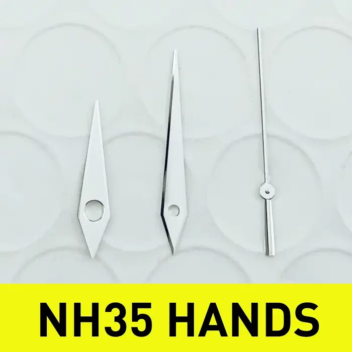 Aiguilles de montre en argent GS, conception stéréo polyédrique polie, mouvement NH35A, NH36A, NH35,