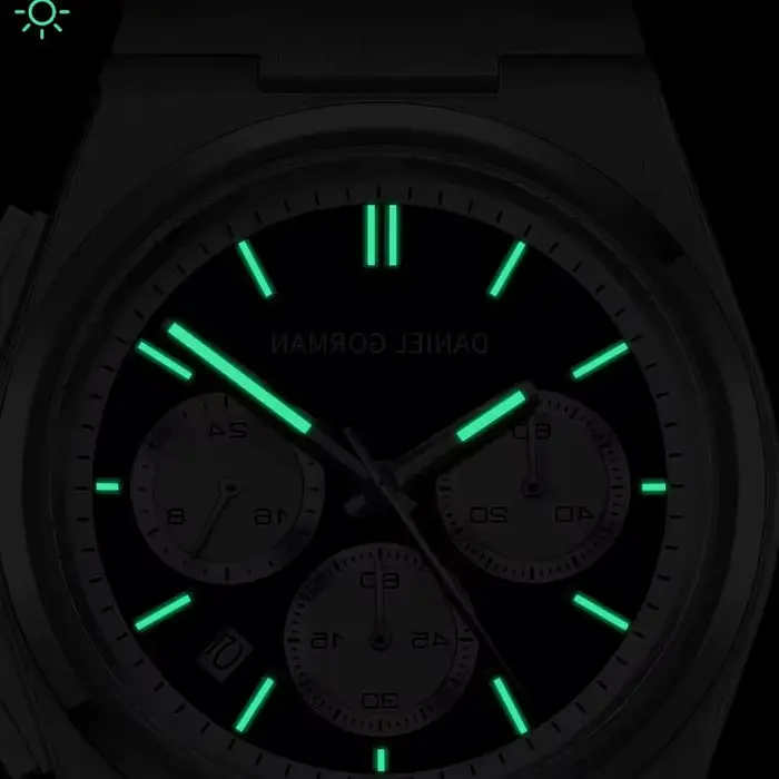 Montre chronographe en acier inoxydable en gros