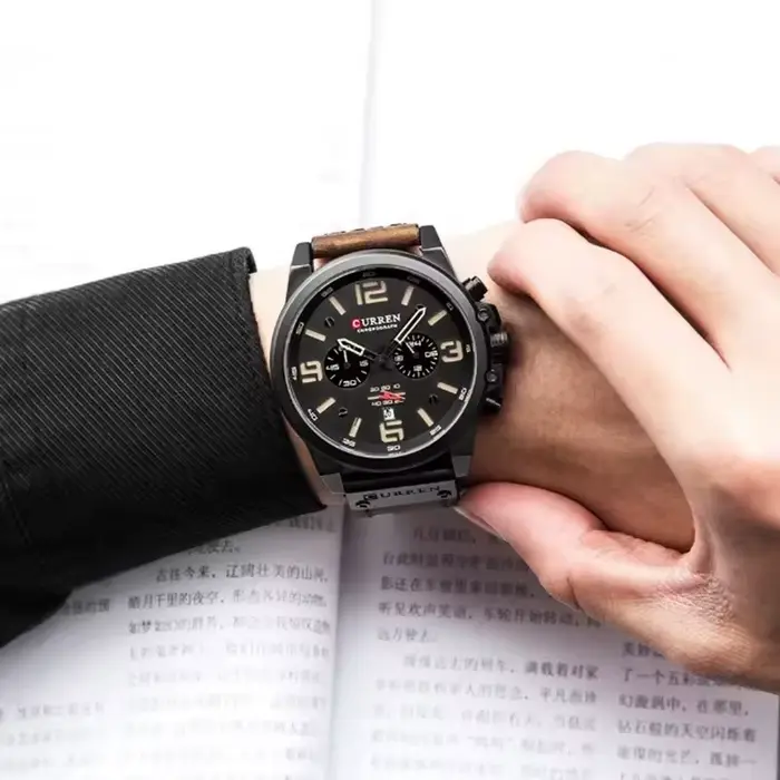 Istro REN-Montre d'affaires chronographe à quartz pour homme