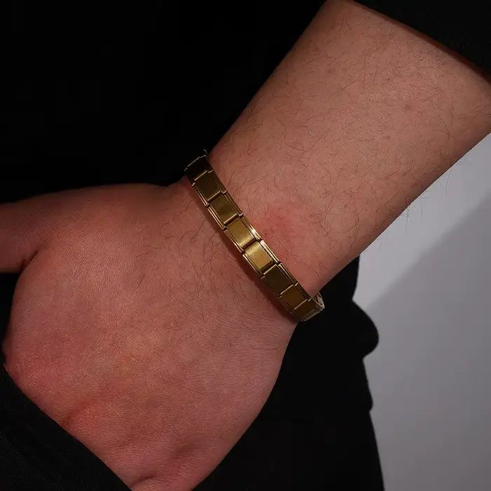 Bracelet en acier inoxydable italien à la mode avec motifs squelettes pour homme et femme occassions spéciales