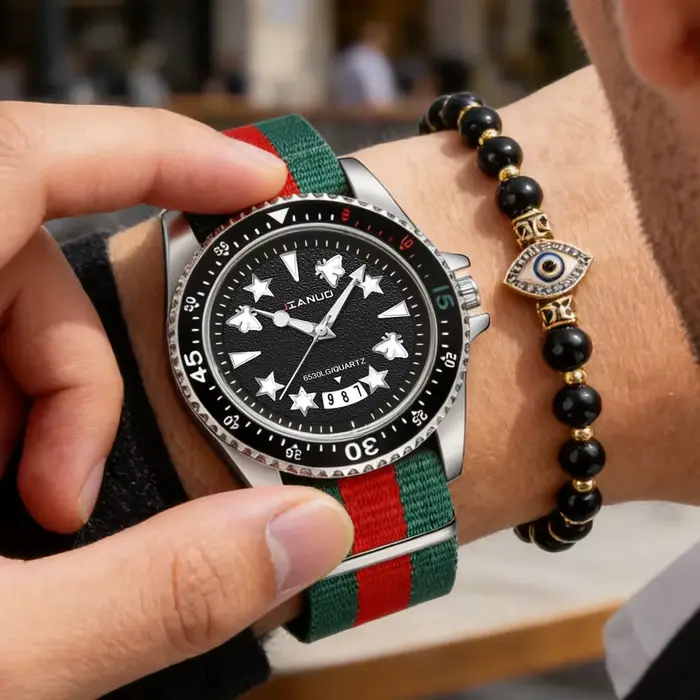 Montre à quartz avec calendrier