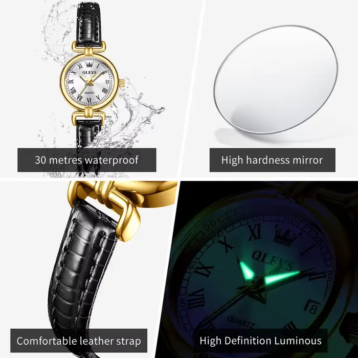 OLEVS 5645 nouvelles femmes montres élégant Original Date Quartz montre-bracelet étanche