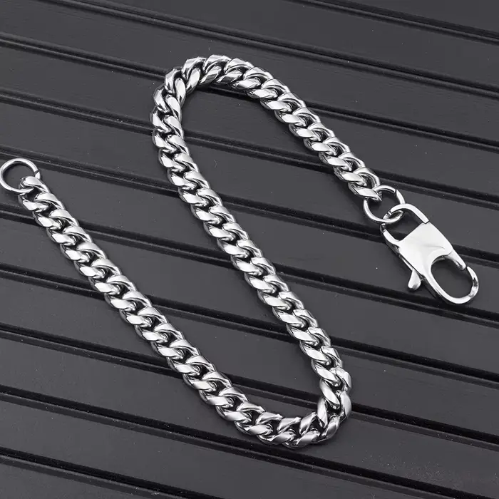 Bracelet à maillons cubains en acier inoxydable 316L