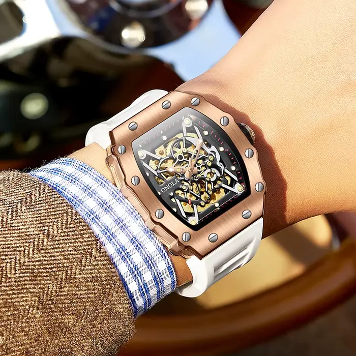 Montre de luxe hommes marque ONOLA automatique mécanique