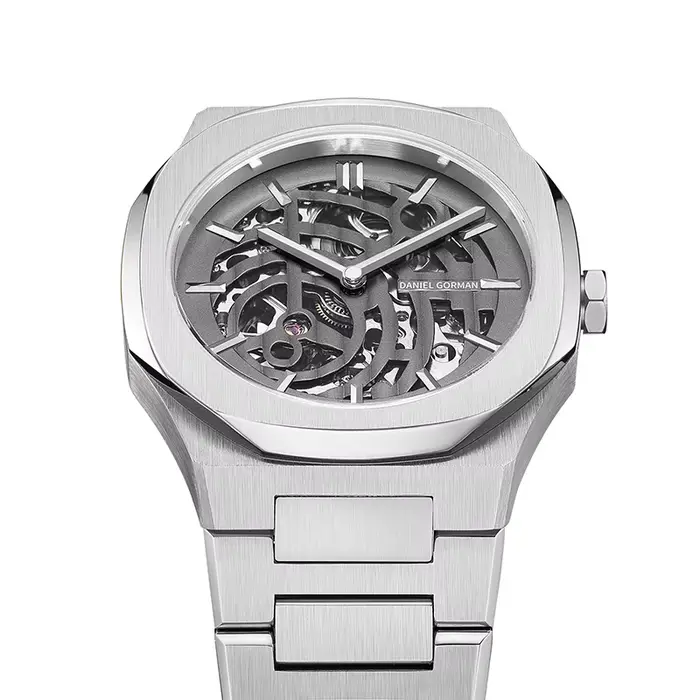 Montre mécanique squelette octogonale DANIEL GORMAN pour homme