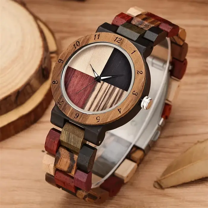 Montre en bois unique pour femme
