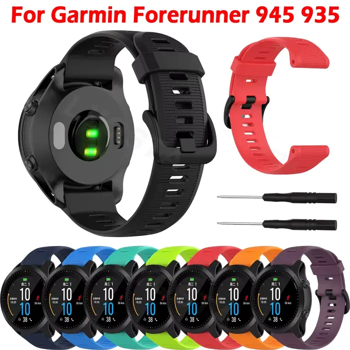 Bracelet de montre en silicone souple pour Garmin Forerunner 945 935 Fenix 5 Plus, nouveau modèle de remplacement pour femmes et hommes, accessoire sportif multifonctionnel