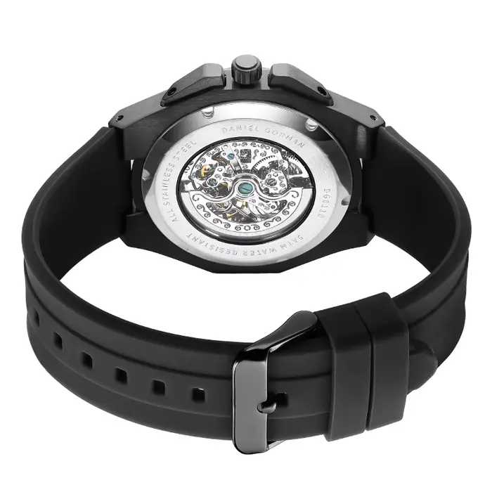 Montre squelette Daniel Gorman en acier inoxydable