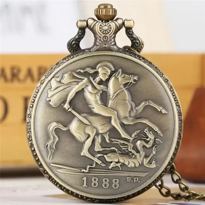 Antique Victoria reine d'angleterre chasseur complet hommes femmes analogique Quartz montre de poche collier pendentif