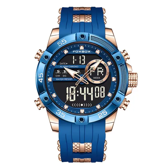 FOXBOX Nouvelle montre de luxe pour homme, marque LIGE, montres numériques tendance, cadeaux pour ho