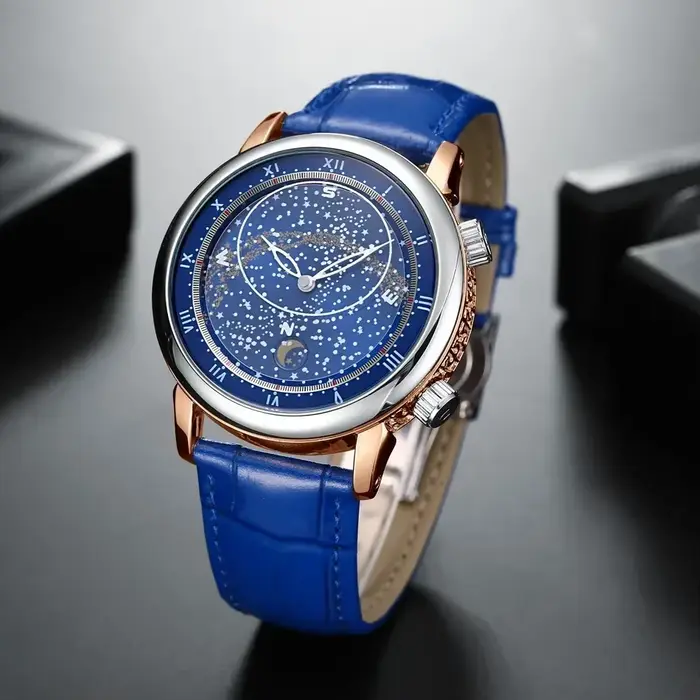 Montre PAULAREIS P Mécanique en Alliage avec Bracelet en Cuir pour Homme Occasions Spéciales Élégante et Précise