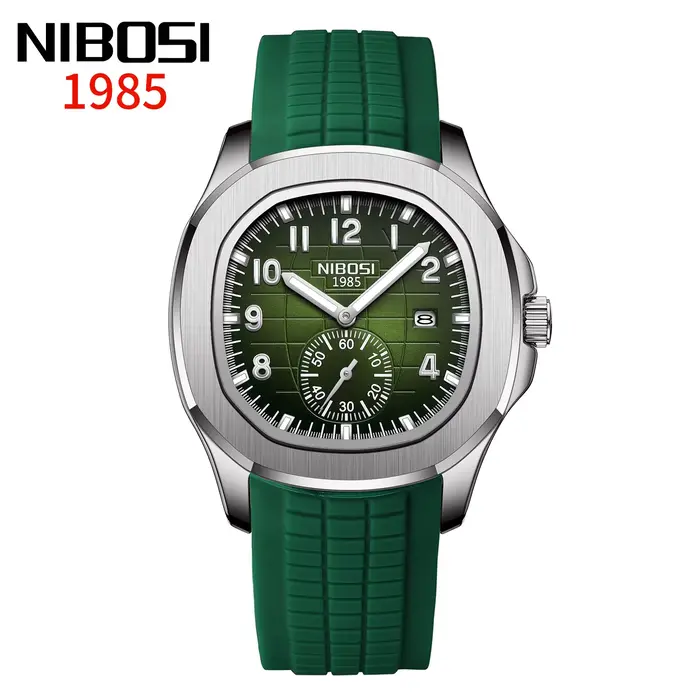 NIBOSI AQUANAUT hommes montres haut de gamme de luxe Sport montre à Quartz pour hommes étanche Auto