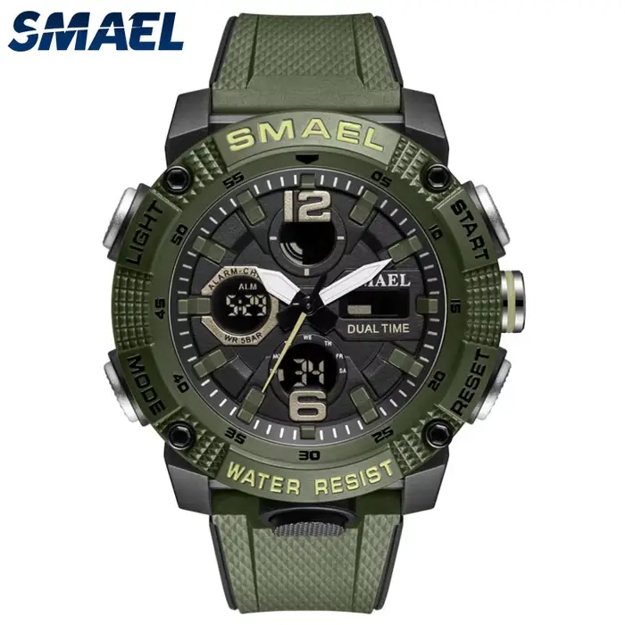 Montres de Sport étanche 50M SMAEL montre de luxe de marque supérieure réveil pour homme numérique 8039