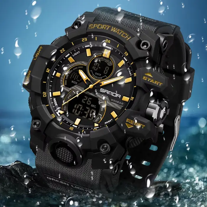 Montre-bracelet analogique à quartz pour homme, horloge de style G, montre militaire étanche, marque de mode, tendance sport