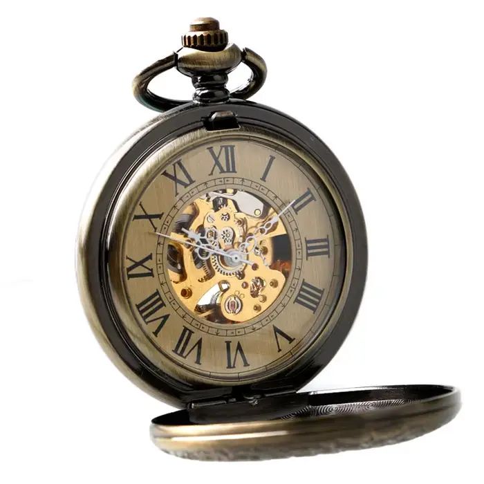 Montre à gousset — Montre de poche avec chiffres romains Steampunk