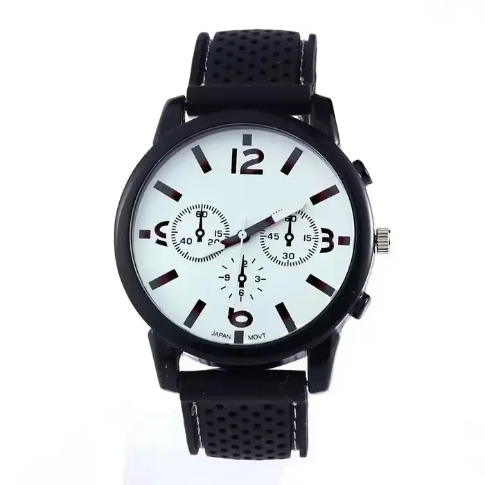Montre-bracelet à quartz à grand cadran pour homme