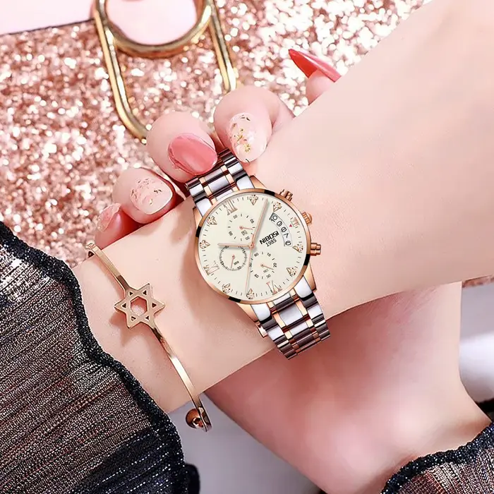Montre NIBOSI Luxe Quartz Femme Résistante à l'Eau Occasions Spéciales