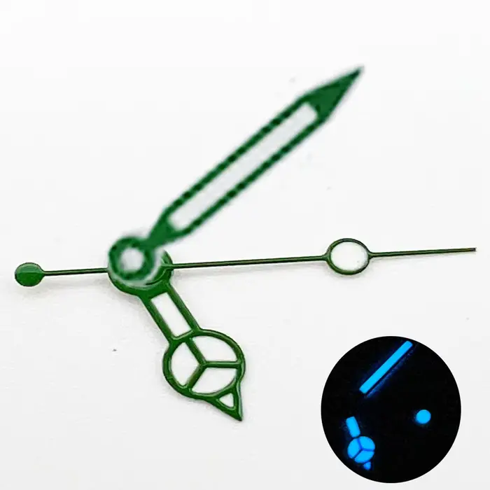 Aiguilles de montre lumineuses Richus en bleu et vert pour mouvements NH35 et NH36 pour femmes et hommes occassions spéciales