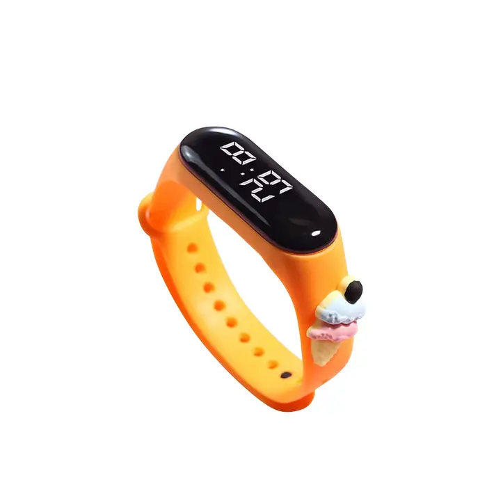 Montre intelligente multicolore pour enfants garçon fille mode LED montres numériques bracelet en Si