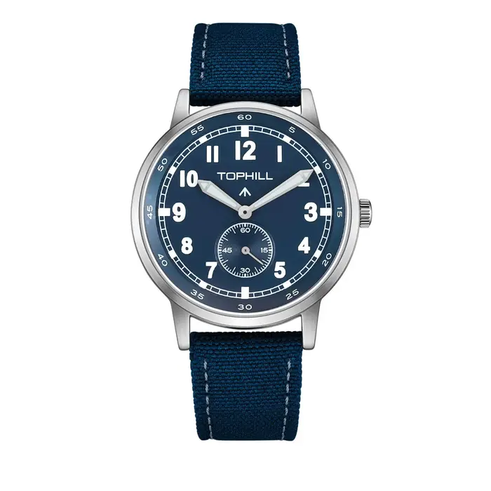 Montre Tophill TW099G Quartz avec Bracelet en Toile Lumineuse pour Hommes Occasions Spéciales Vintage Résistante à l'Eau