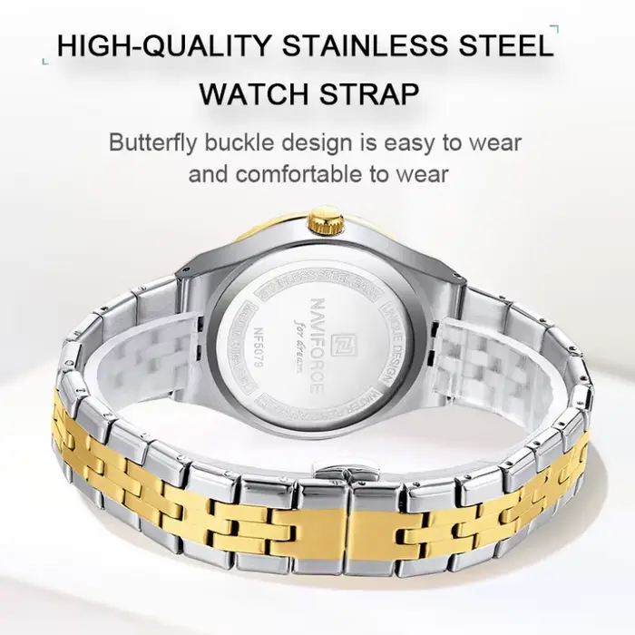 NAVIFORCE Nouvelle Montre Femme de Haute Qualité Étanche à Quartz pour Dames