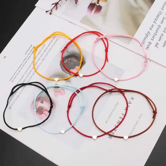 Bracelets à breloques coeur d'amour pour hommes et femmes