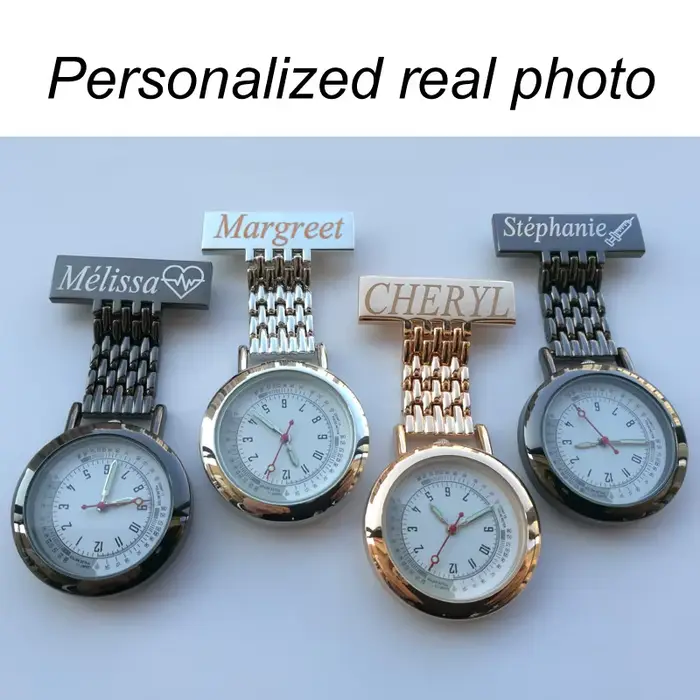 Montre de poche personnalisée avec gravure du nom pour professionnel de la santé occassions spéciales