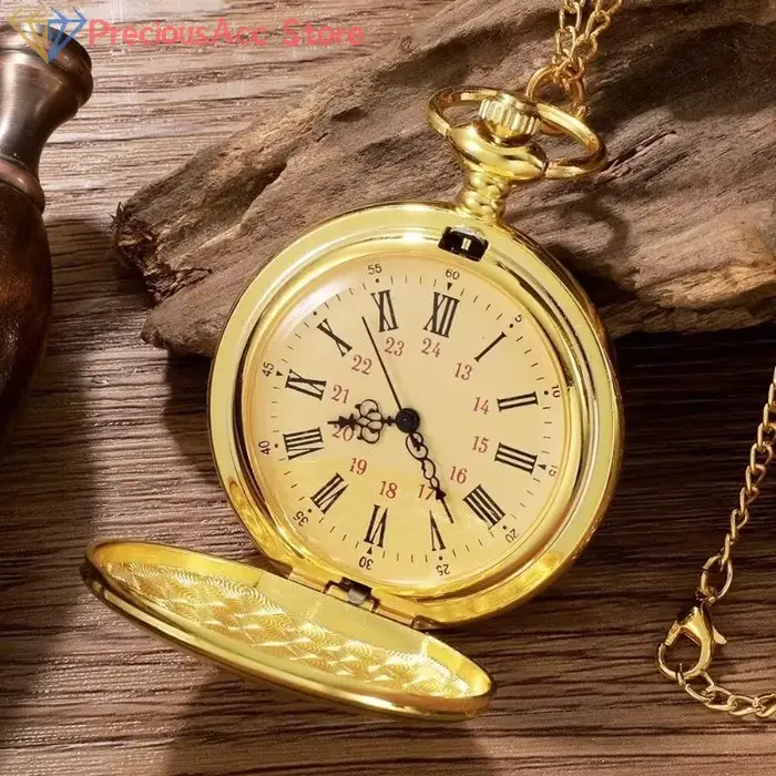 Montre de poche vintage pour homme en or